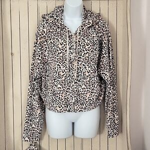 VS pink velour leopard print set